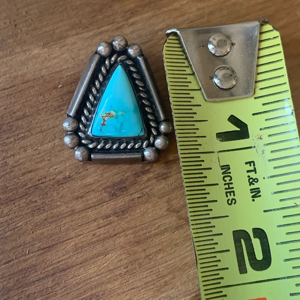 Turquoise Silver Pendant - Picture 5 of 6